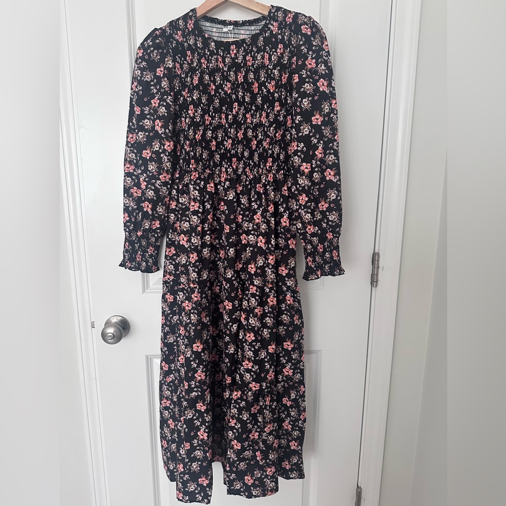 Floral Black Dress